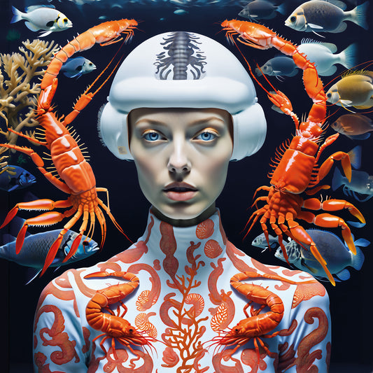 into the sea
